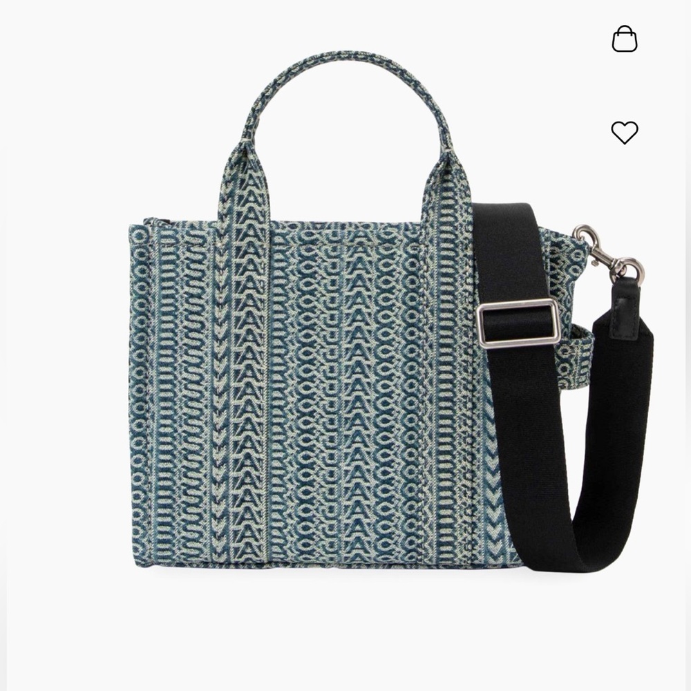 Marc Jacobs The Washed Monogram Denim Small Tote Bag